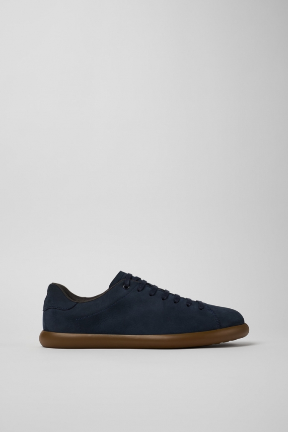 Camper Pelotas Soller - Zapatillas azules de piel nobuk para hombre.