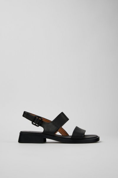 Camper Dana - Sandalias de piel negras para mujer