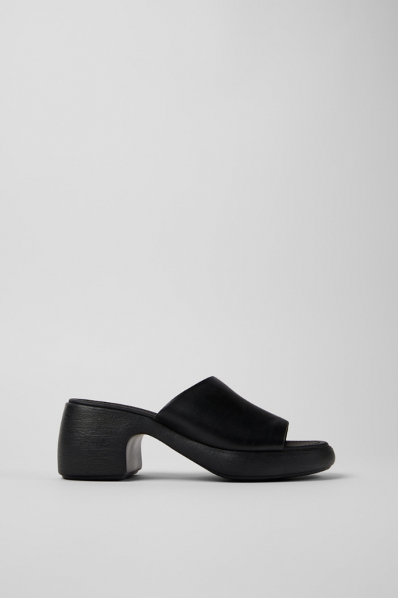 Camper Thelma Sandal - Sandalias negras de piel para mujer.