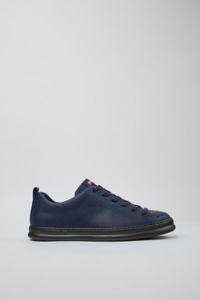 Camper Runner - Zapatillas de piel nobuk azules para hombre.
