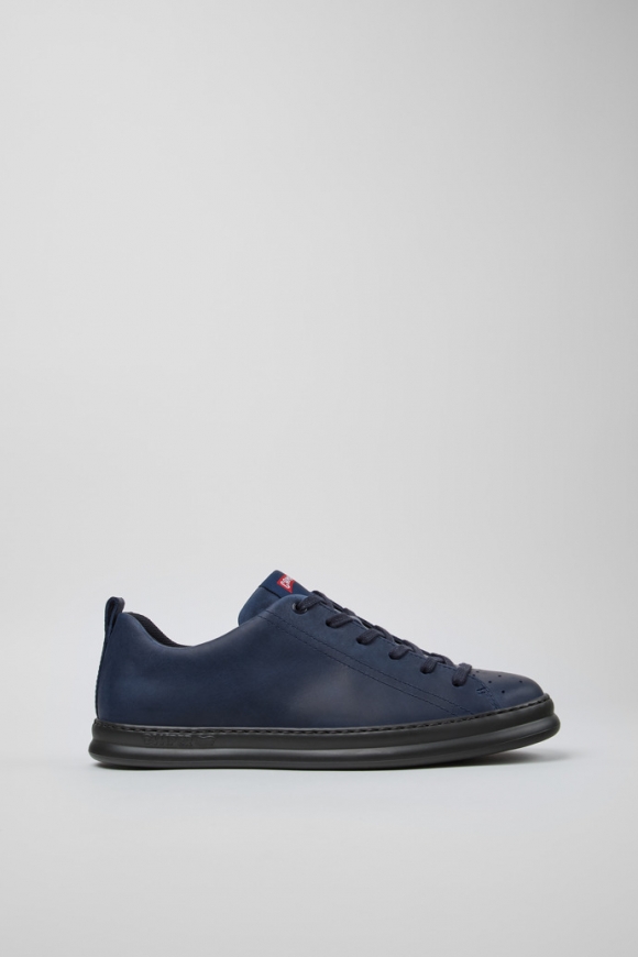 Camper Runner - Zapatillas de piel nobuk azules para hombre.