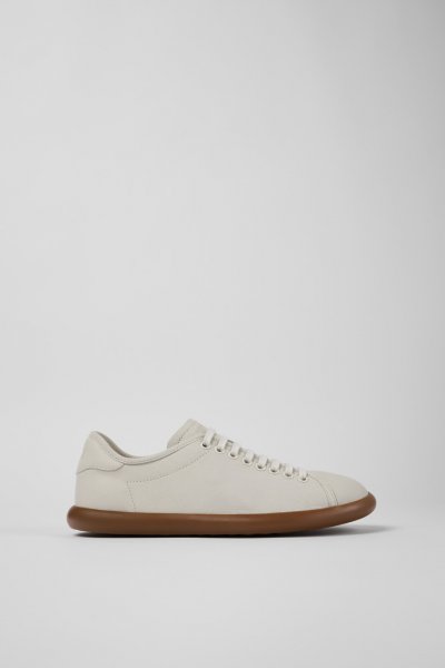 Camper Pelotas Soller - Zapatillas de piel blanca para mujer.
