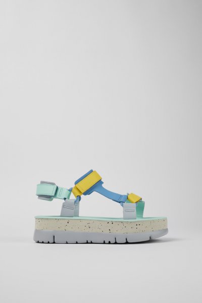 Camper Oruga Up - Sandalias multicolor de piel para mujer