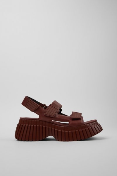 Camper BCN - Sandalias rojas de piel para mujer