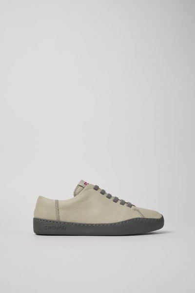 Camper Peu Touring - Zapatillas grises de piel para mujer