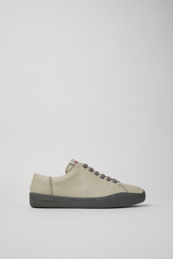 Camper Peu Touring - Zapatillas grises de piel para mujer