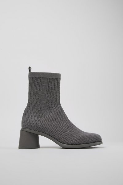 Camper Kiara TENCEL - Bota de tela gris para mujer