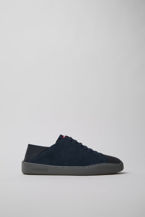 Camper Twins - Zapatilla azul para hombre de nobuk y piel.
