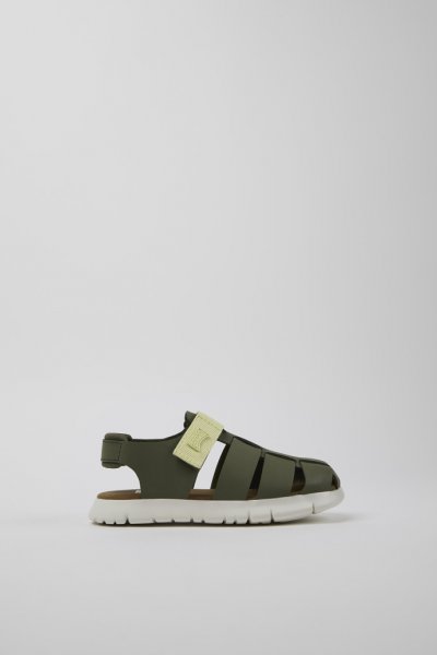 Camper Oruga - Sandalias infantiles multicolor de piel y textil.