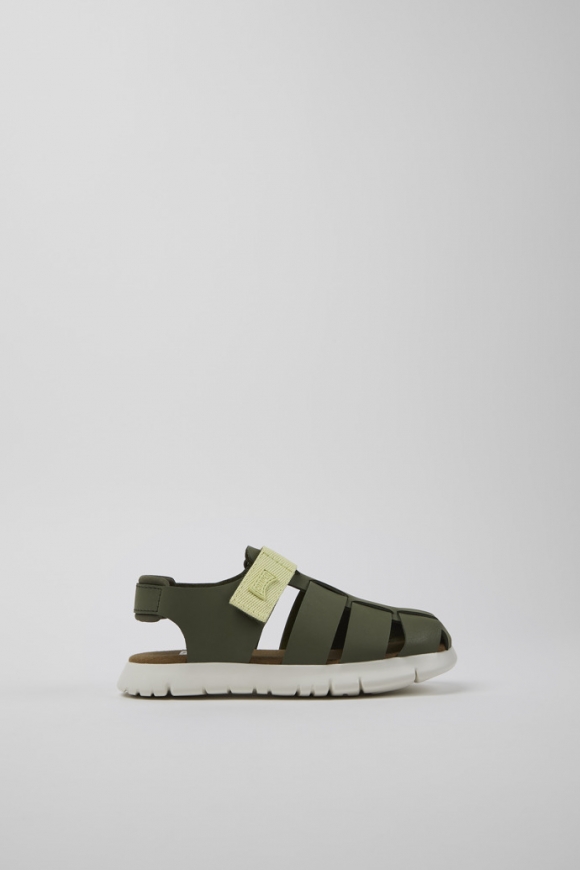 Camper Oruga - Sandalias infantiles multicolor de piel y textil.