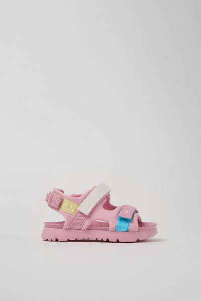 Camper Twins - Sandalias infantiles multicolor de textil.