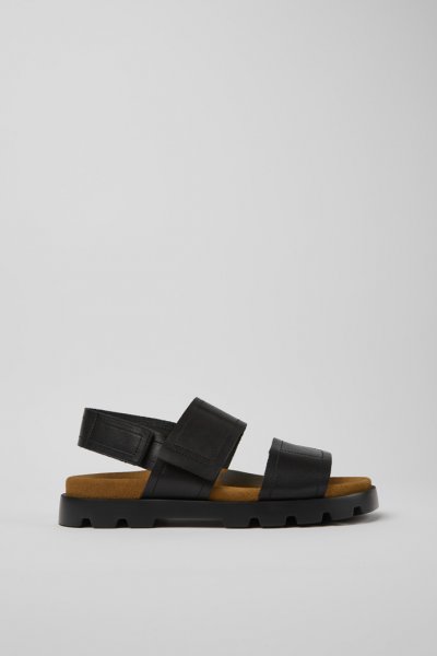 Camper Brutus Sandal - Sandalia de piel negra para hombre