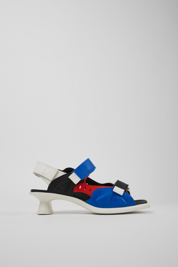 Camper Dina - Sandalias multicolor de doble tira de piel reciclada