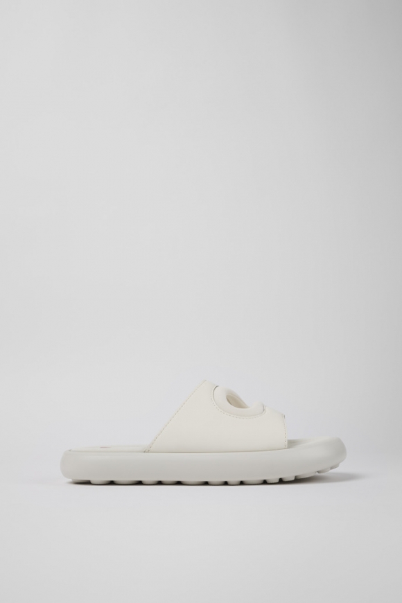 Camper Twins - Mules blancos de piel/textil para mujer