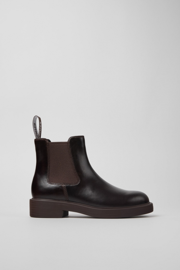 Camper Dean - Botines marrones de piel para mujer