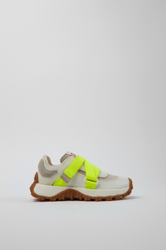 Camper Drif Trail - Zapatillas multicolor para niños fabricadas en PET reciclado y piel nobuk.