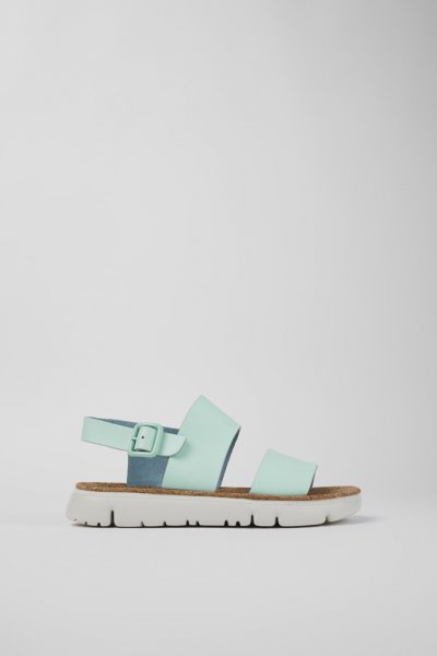 Camper Oruga - Sandalias de piel azules para mujer