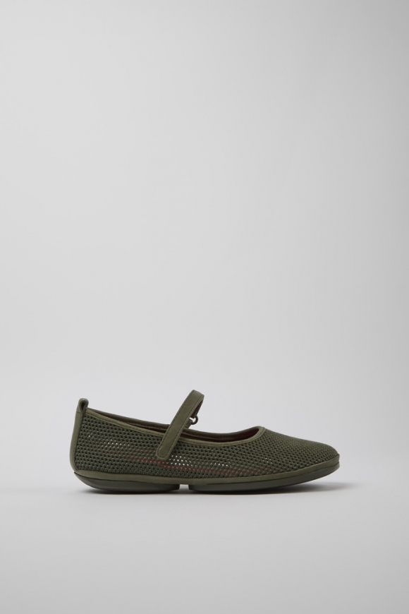 Camper Right - Mocasines verdes de TENCEL lyocell y piel para mujer.