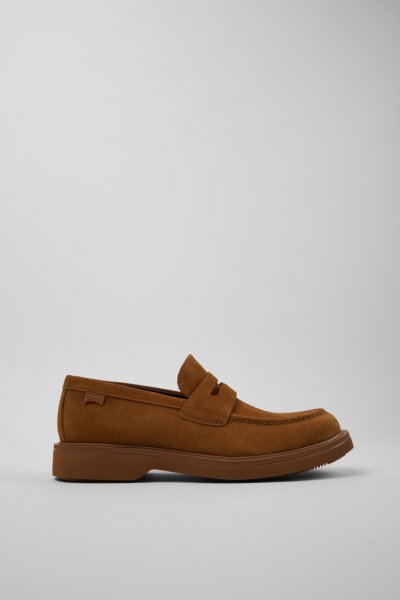 Camper Norman - Zapato marrón para hombre fabricado en piel nobuk.
