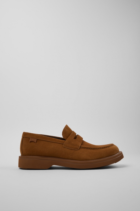 Camper Norman - Zapato marrón para hombre fabricado en piel nobuk.
