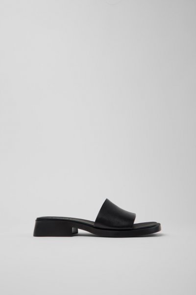 Camper Dana - Sandalias negras de piel para mujer.