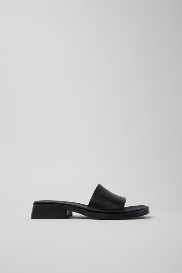 Camper Dana - Sandalias negras de piel para mujer.