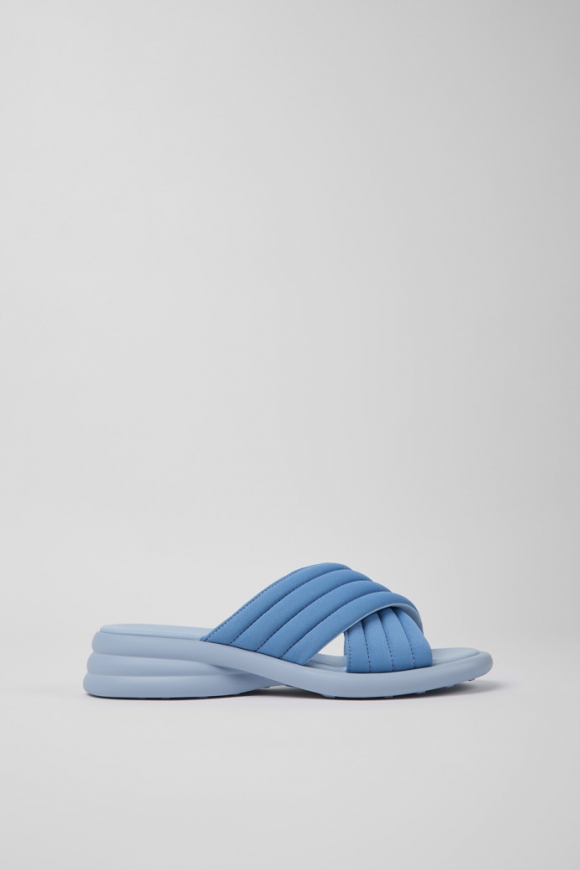 Sandalias Spiro de Camper - Sandalias azules de tela para mujer