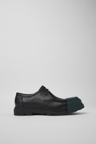 Camper Junction - Zapatos negros de piel para hombre