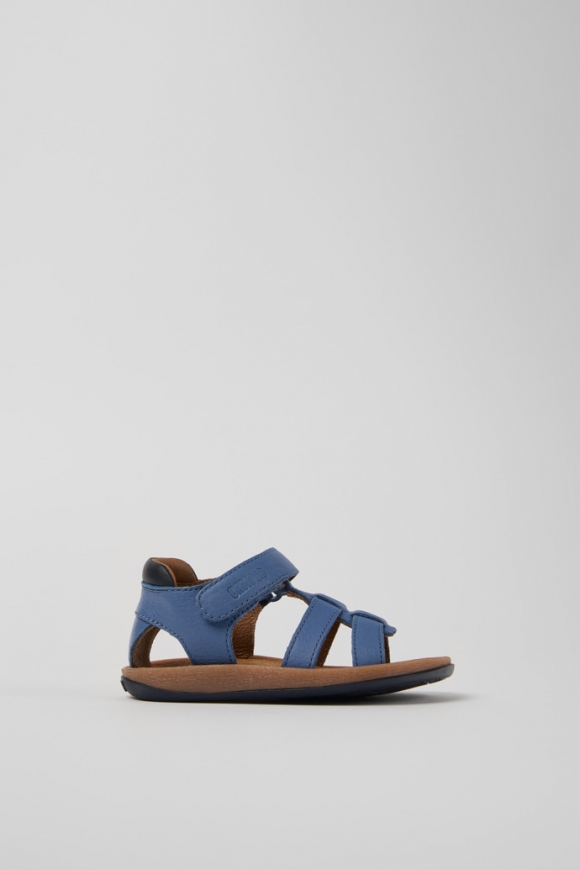 Camper Bicho - Sandalias de piel azul para niños