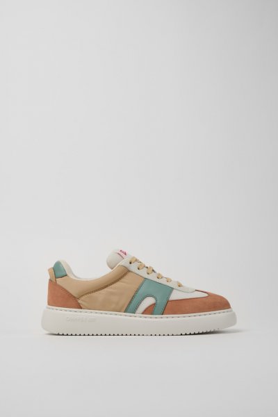 Camper Runner K21 Sorona - Zapatillas multicolor para mujer de PET reciclado y piel nobuk.