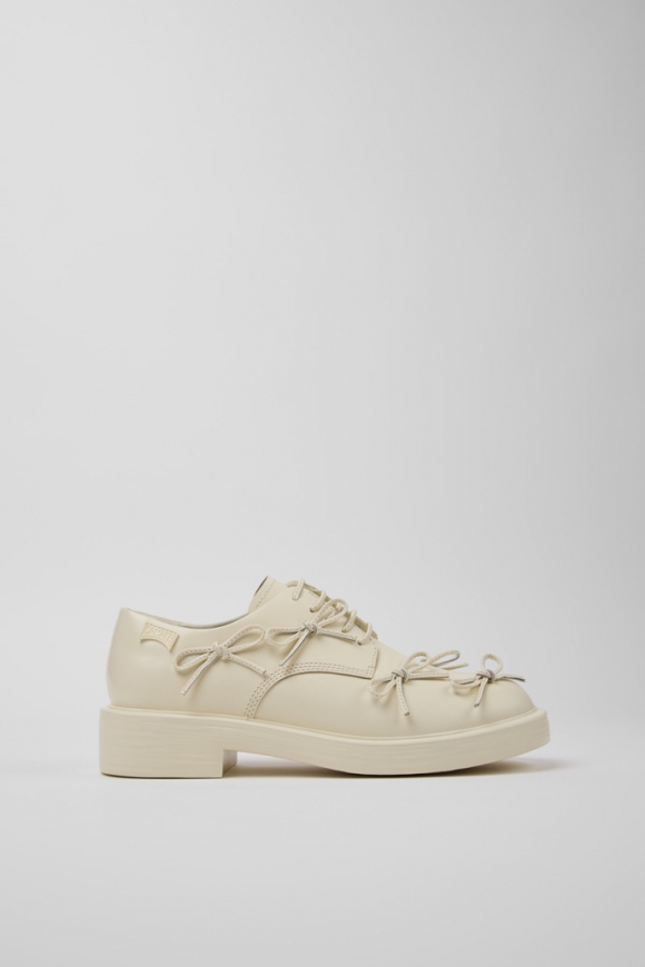 Camper Dean - Zapato blanco de piel para mujer