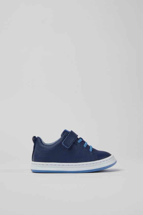 Camper Runner - Zapatillas de piel azul para niños