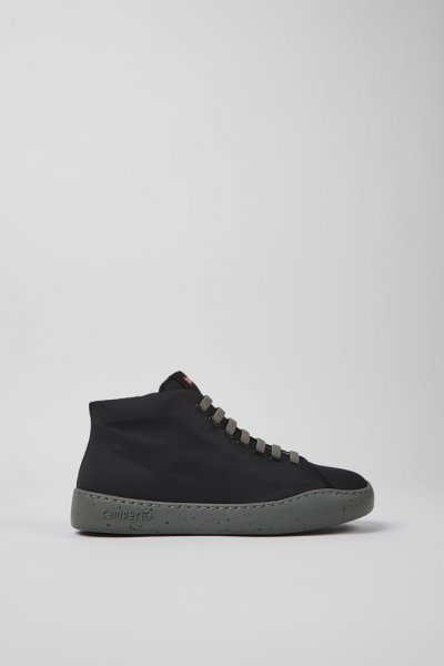 Camper Peu Touring - Botines negros de textil para mujer.