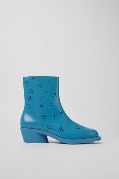 Camper Bonnie - Botas azules de piel para mujer