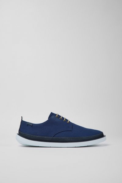 Camper Wagon - Zapatillas azules de tela y nobuk para hombre