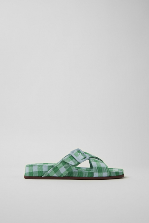 Camper Atonik - Sandalia de mujer en azul y verde