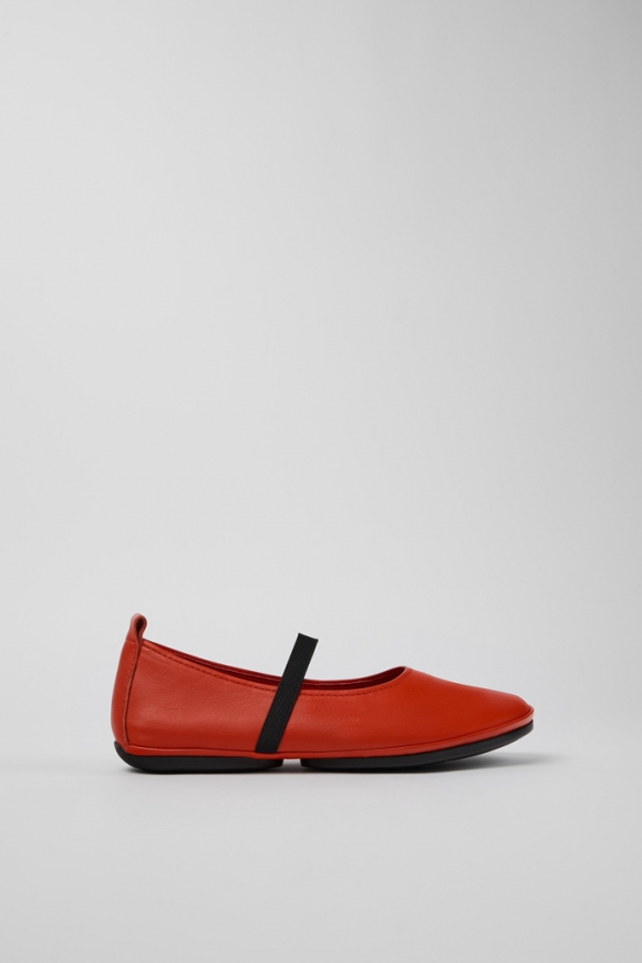 Camper Right - Zapatos Mary Jane de piel rojos para mujer