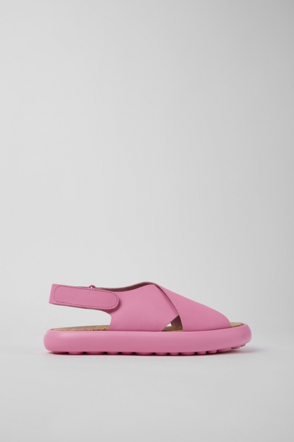 Camper Pelotas Flota - Piel rosa para mujer Sandalias