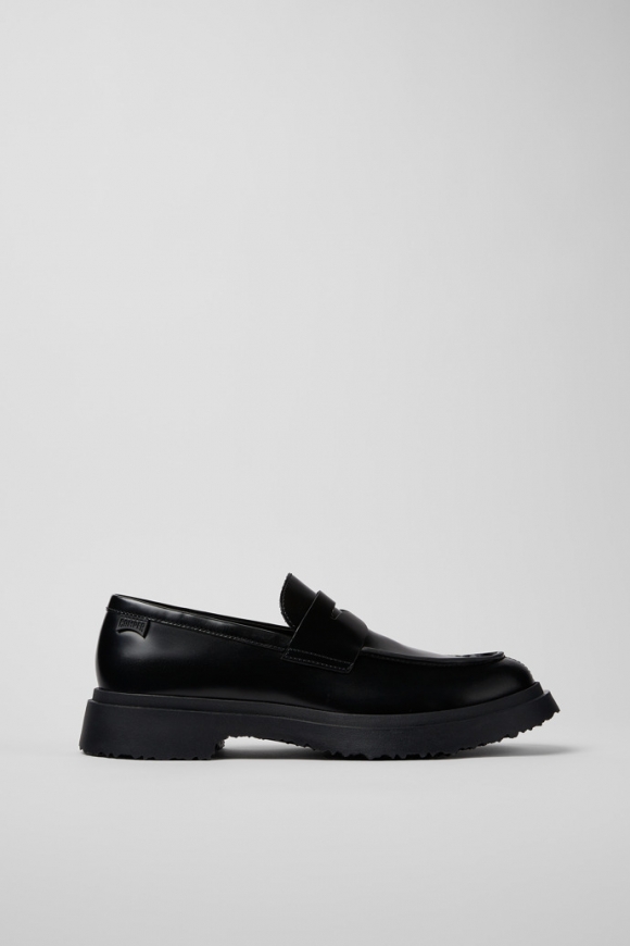 Camper Walden - Mocasín negro de piel para hombre.