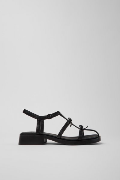Camper Dana - Sandalias de piel negras para mujer