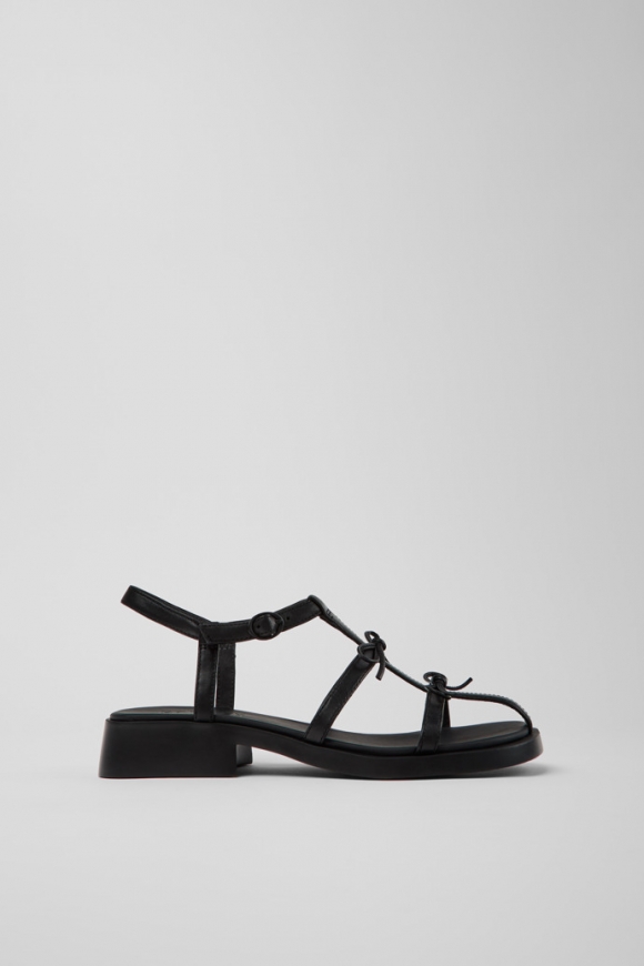 Camper Dana - Sandalias de piel negras para mujer