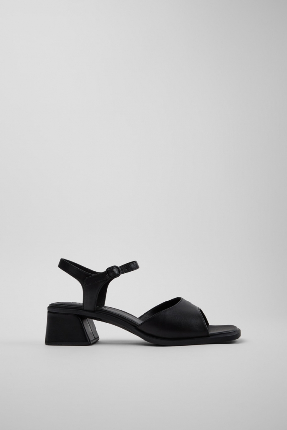Camper Kora Sandal - Sandalias negras de piel para mujer