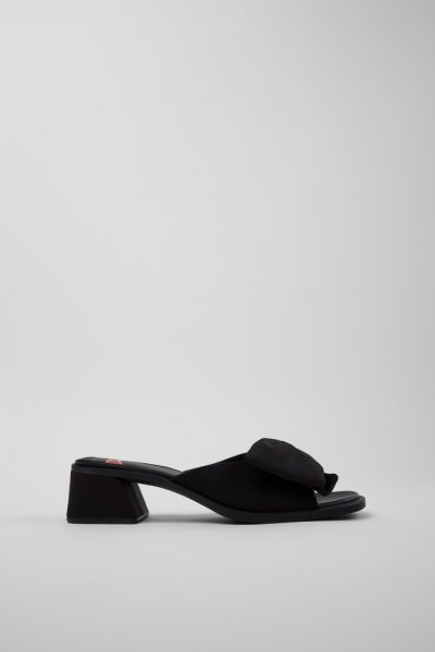 Camper Twins - Sandalias negras de PET reciclado para mujer.