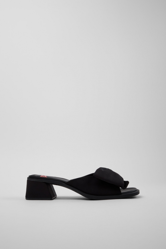 Camper Twins - Sandalias negras de PET reciclado para mujer.