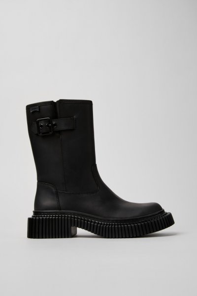 Camper Pix Berlin - Botines negros de piel nobuk para mujer.