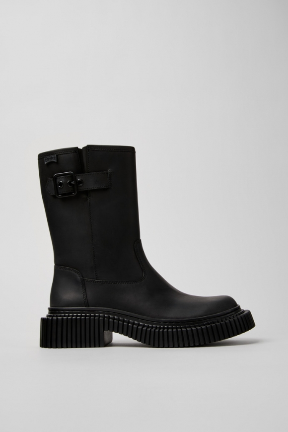 Camper Pix Berlin - Botines negros de piel nobuk para mujer.