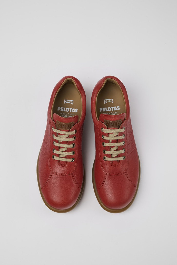 Camper Pelotas - Zapatilla Oxford roja de piel para hombre