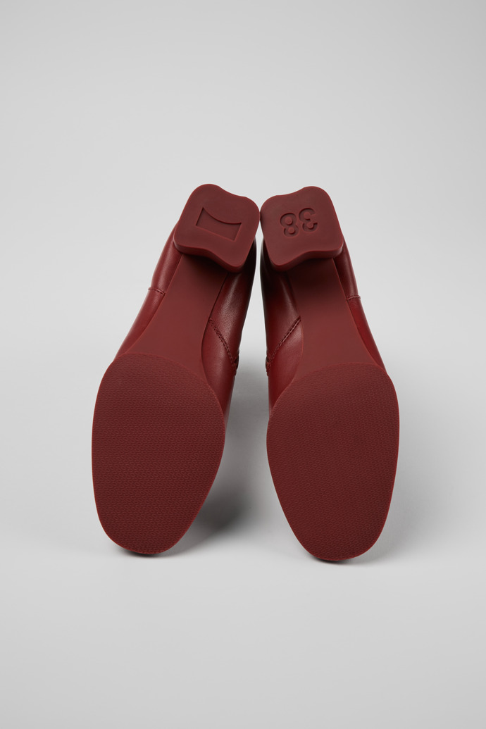 Camper Katie - Botín burdeos de piel para mujer