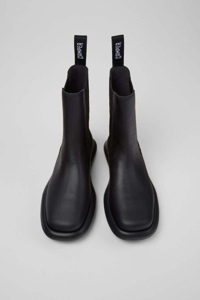 Camper Onda - Botines negros de piel para mujer.