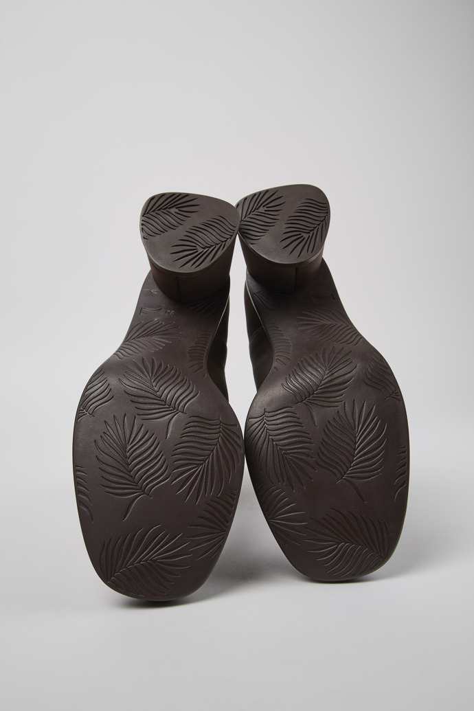 Camper Kiara - Bota marrón de piel y PET reciclado para mujer